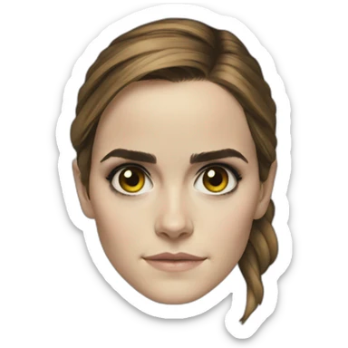 Emma Watson crâne tête de mort sticker