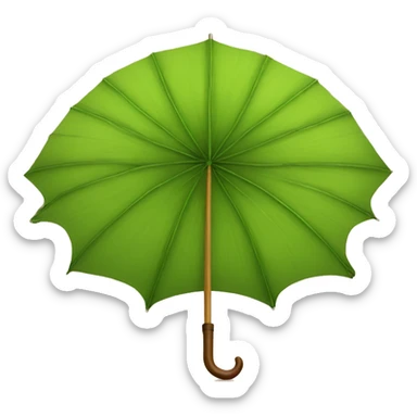 Wooden leaf umbrella sticker