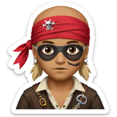 Make a pirate doing the six seven meme sticker