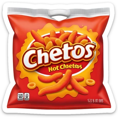 A bag of hot cheetos sticker