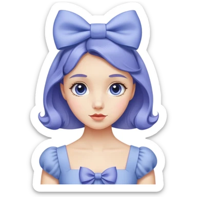 periwinkle Vintage bow dress sticker