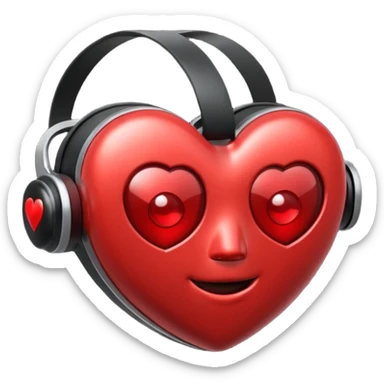 VR headset themed heart sticker