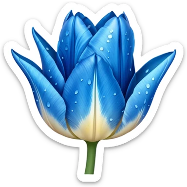 Light blue dark blue hombre Star speckled tulip sticker