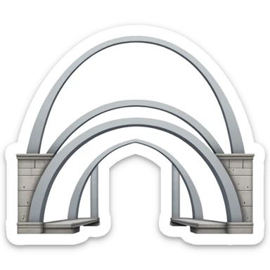 use this bridge. 2 ARCHES, one big platform. you see how there is 2 arches on top sticker