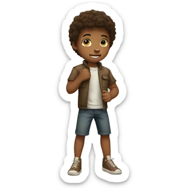 kid with the fist sticker