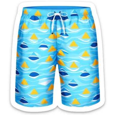 swim trunks style bermuda shorts and separate sunglasses together in one composition sticker