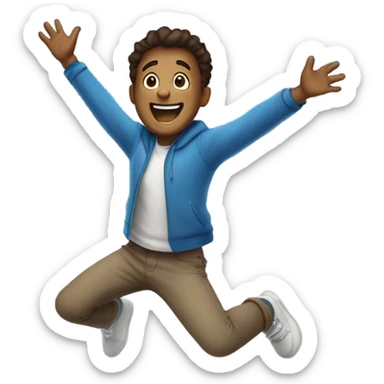 Jumping yes excited  sticker
