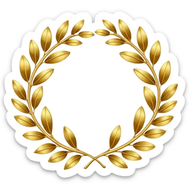 Laurel Wreath golden sticker