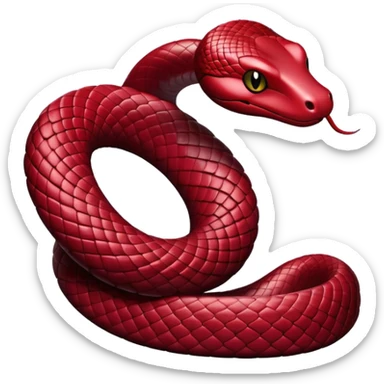 Burgundy snake sticker