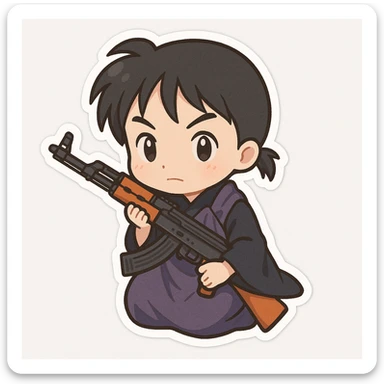 Miroku take ak 47 sticker
