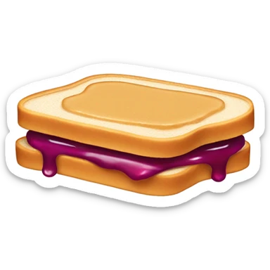 peanut butter jelly sandwich long horizontally sticker
