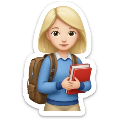 walk girl at university  sticker