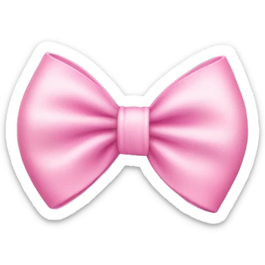 dainty pink bow emoji sticker