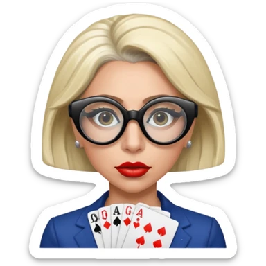 Lady Gaga poker face mask/ glasses sticker