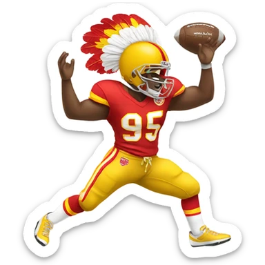 Dancing chiefs football sticker