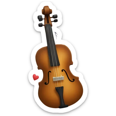 Un coeur traversé par une note de musique comme une flèche  sticker