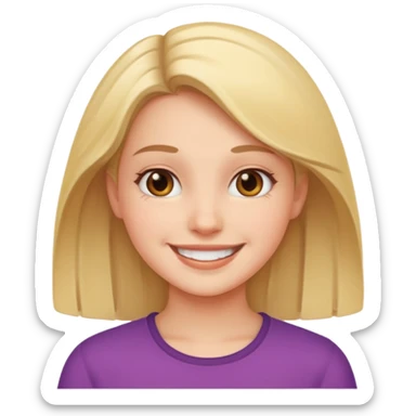 smiling girl indoors portrait sticker