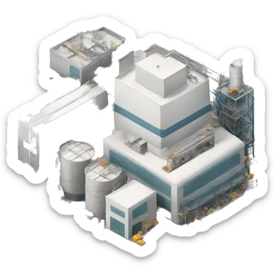 white color modern factory sticker