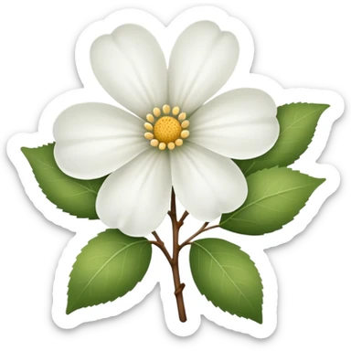 🌸 make a flower like this, but white and more like on the apple tree  sticker