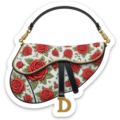 floral dior saddle bag sticker