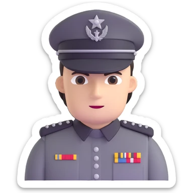 Imperial officer with rank insignia and olive-gray uniform from Star Wars sticker