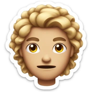 an angry person with jewel hair sticker