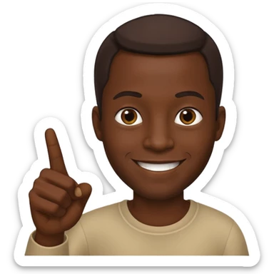 African man pointing and laughing sticker