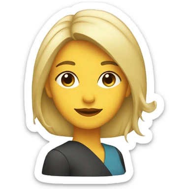 mujer de perfil viendo a la derecha sticker