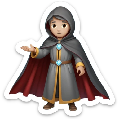 Portal opening behind, cloak pulled toward it sticker