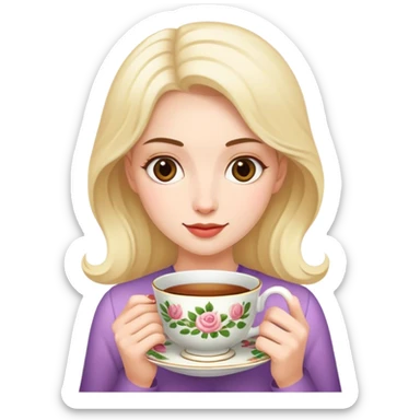 👩🏻🍵 sticker