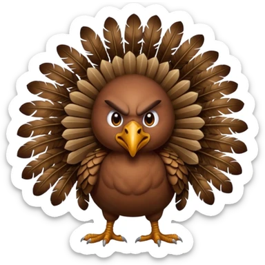 warrior turkey sticker