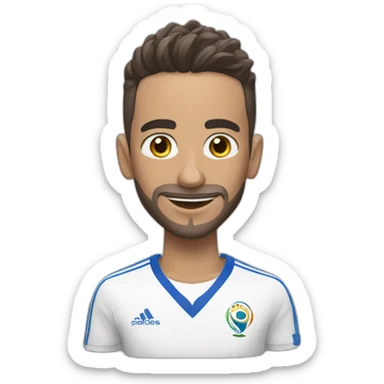 Zidan caresse la coupe du monde sticker