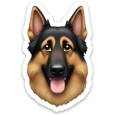 Long hair dark German shepherd sticker