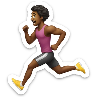 Running and seeing something sticker