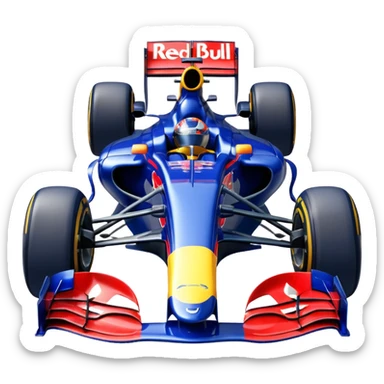 Um carro de fórmula 1 da rede Bull de 2010 de frente  sticker