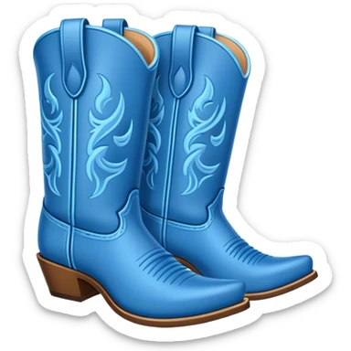 blue cowgirl boots  sticker