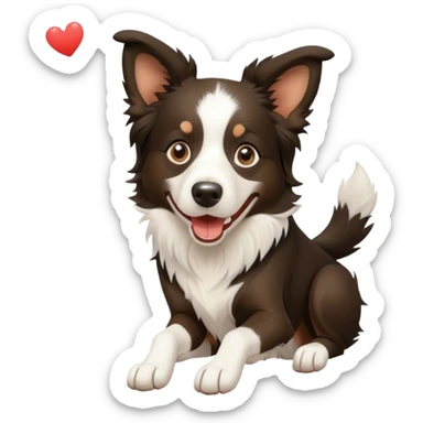Border collie playing sticker