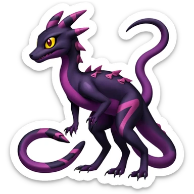 Salazzle-Salandit-Umbreon-Fakémon-hybrid-creature (full body)  sticker