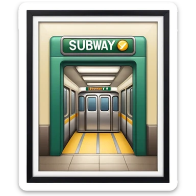 subway entrance sticker