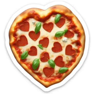 hear shaped pizza sticker