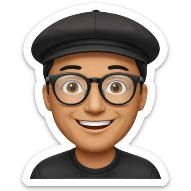 Dad joke dad with black cap sticker