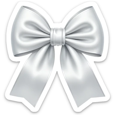 white bow sticker