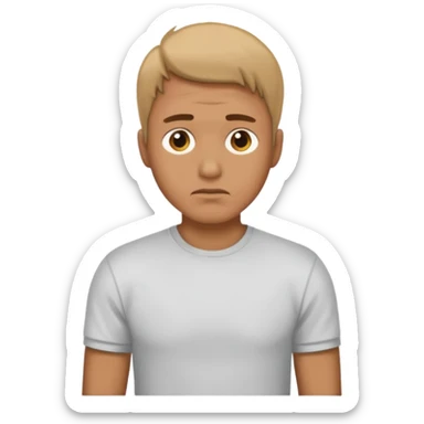 Man wearing a t-shirt and feeling cold sticker