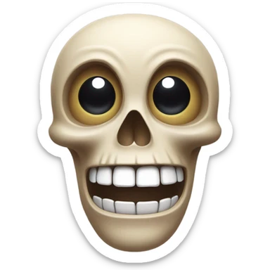 Flabbergasted skull sticker