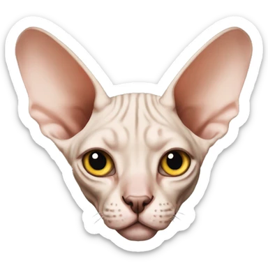 Sphynx with unbelievable giant ears sticker