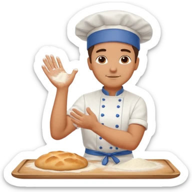 Chef kneading dough


 sticker