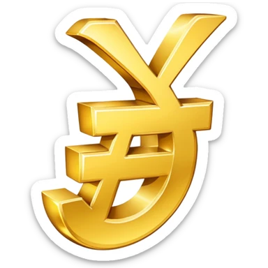 Chinese yuan currency sticker