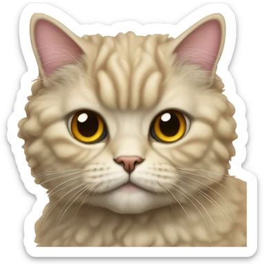 Selkirk Rex Cat,Half-body sticker