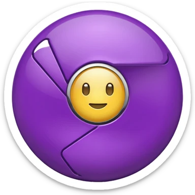 purple google chrome icon sticker