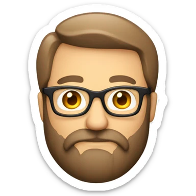 a CAUCASIAN teacher WITH BEARD reading an orange book sticker